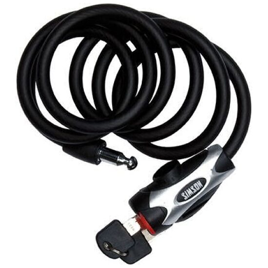 Simson Spiraalslot Pro mat 12mm X 180 cm Zwart - Afbeelding 3