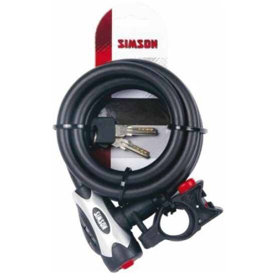 Simson Spiraalslot Pro mat 12mm X 180 cm Zwart