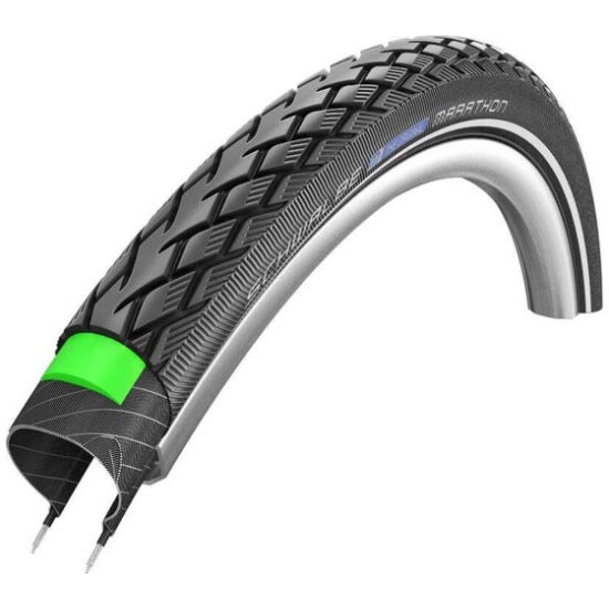 Schwalbe Buitenband 28x1.75 Schw Marath HS420 Greenguard m/refl 11100140 Zwart - Afbeelding 2