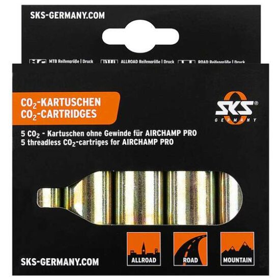 Sks Pomp-patroon CO2 Airchamp Pro 16gr (doos a 5) insteek 10002