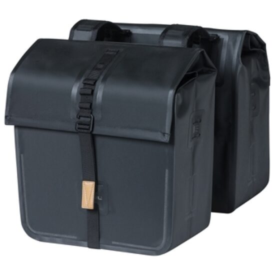 Basil Tas dubbel urban dry fietstas Matt Black