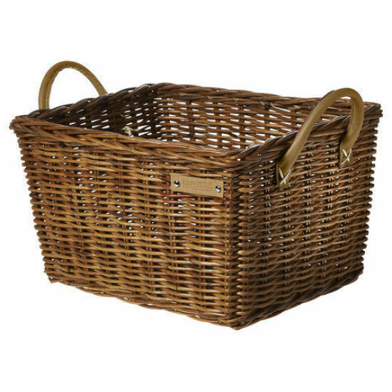 Basil Mand rotan Bas Portland z/deksel-bruin 40x28x21 21ltr 13075 Naturel