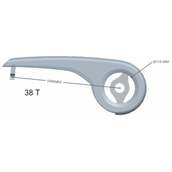 Hesling Kettingscherm 26/28 Hesl Prisma revolver smoke-transp Zwart