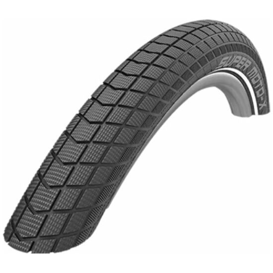 Schwalbe Buitenband 20x4.00 Schw Super Moto-X HS439 m/refl Zwart