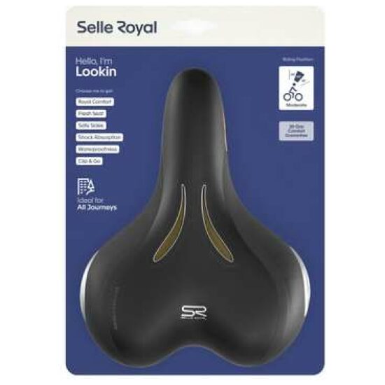 Selle Royal Zadel Uni gel SR 5235DE3A Lookin Zwart - Afbeelding 3
