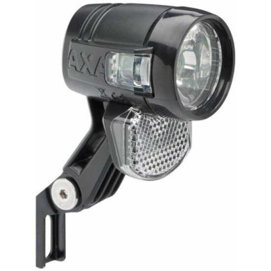 Axa Koplamp naafdyn 1Led Blueline 30T steady auto/off 30lux Zwart