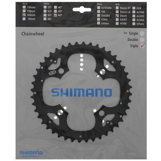 Shimano 9v Kettingblad Shim 9V 44T/104 FC-M530 Deore kett.rand Y1GX98060 BLACK