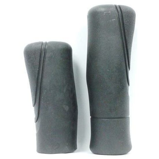 Herrmans Handvatset Herrm Moza 91A+B kort/lang 90/120mm zwart p/paar 2099-0270 Zwart/grijs
