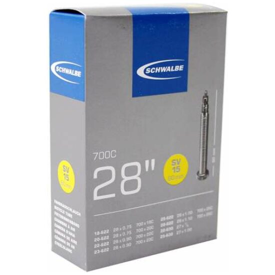 Schwalbe Binnenband 28 race Schw SV15/60mm Fransvent 18/28-622 FV 28x3/4-7/8-1.00-1.10 Zwart