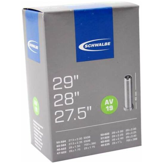 Schwalbe Binnenband 28 breed Schw AV19 Autoventiel 40/62-622 29ER/650B Zwart