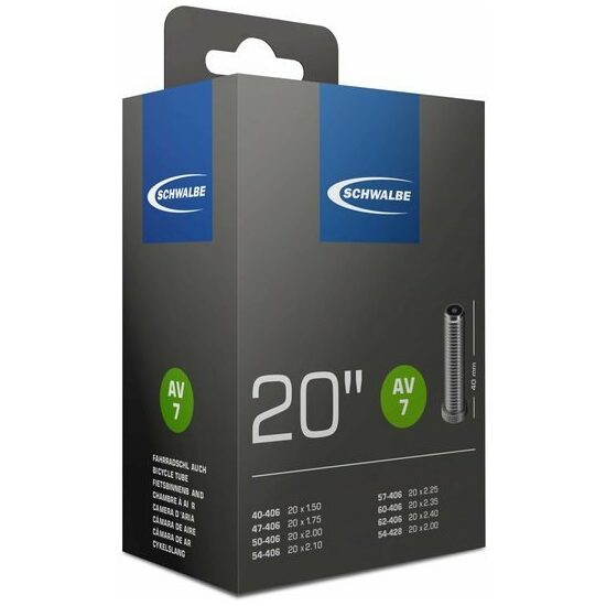 Schwalbe Binnenband 20x1.50/2.50 Schw AV7 Autovent 40/62-406 Zwart