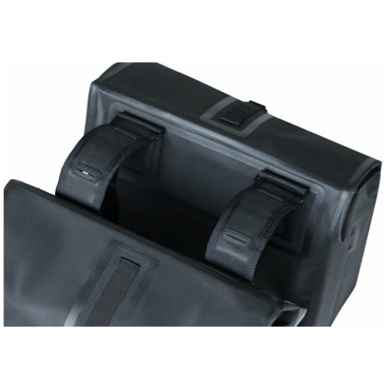Basil Tas dubbel urban dry fietstas Matt Black - Afbeelding 3