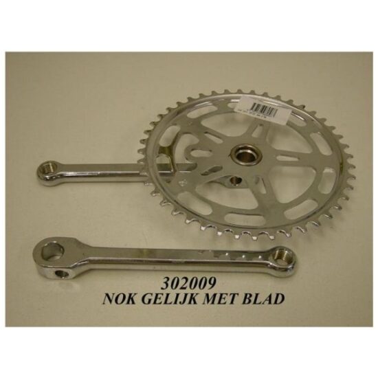 Merkloos CRANKSTEL M/SPIE 44T 1/8-3/32 CHR A KWAL CHROOM