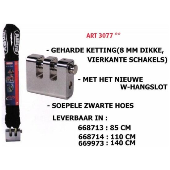 Abus SLOT KETTING 92W8KS140 WINNER CHAIN ZWART