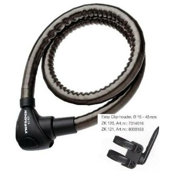 Trelock SLOT KABEL KS695 110X21 SNAKE M/HOUDER ZW ZWART