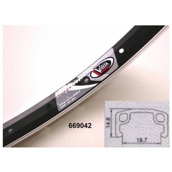 Vuelta VELG 28 VU PARALLEX ALM HYB ZW 36/14 26MM ZWART