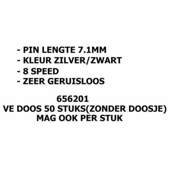 Kmc KETTING 6/7/8V 3/32 IG51 116 BULK ZILVER ZWART