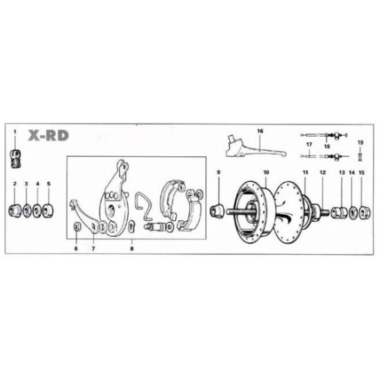 Sturmey Archer NAAF SA A SUMMIT FRW TROMMEL 36G XRD KAAL ZILVER