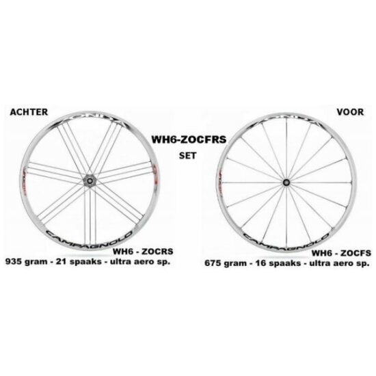 Campagnolo WIELSET 28 CA ZONDA 9/10/11V ZILVER