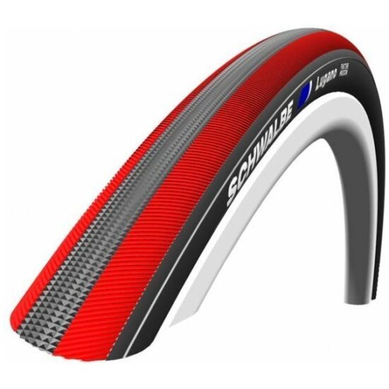 Schwalbe BUB 28X1 SC 23-622 LUGANO PP ZW/RO VW ZWART / ROOD