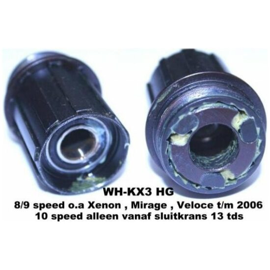 Campagnolo A.Naafdeel cass.body 8/9/10V Campa <2006 Vel/Mir/Xen WH-KX3 HG ZWART
