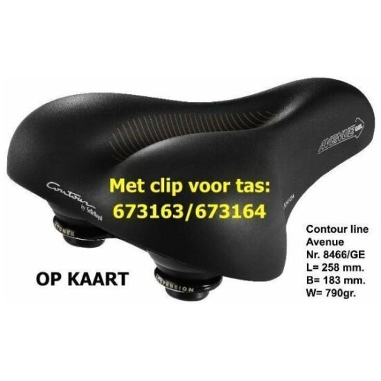 Selle Royal ZADEL SR 8466DGCA CONTOUR AVENUE DS ZWART