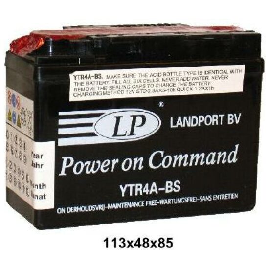 Landport ACCU 12V YTR4A BS M/ZUUR SFX/X8R