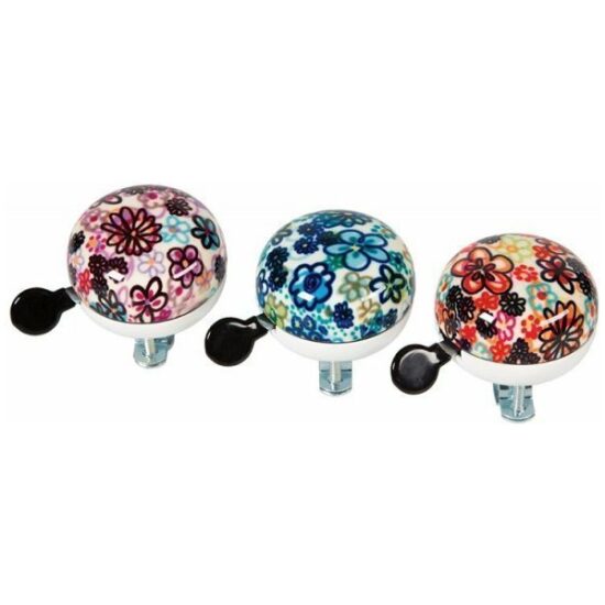 Widek Bel ding dong Floral 60mm per stuk op kaart assorti