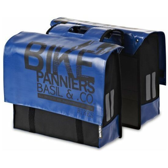 Basil TAS BAS TRANSPORT KIDS DUBBEL BLAUW/ZWART 22L