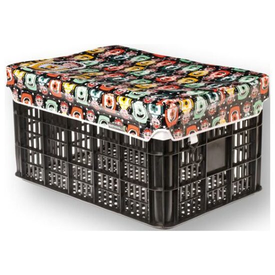 Basil KRATD BAS AFDEKHOES BABOUSHKA ALLOVER 50L Zwart / Rood / Groen