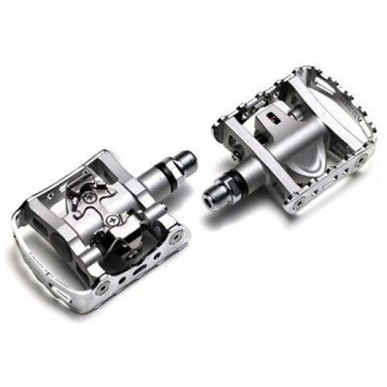 Shimano Pedalen SPD Shim PDM324 zilv/grijs combi m/plaatjes SMSH56 ZILVER