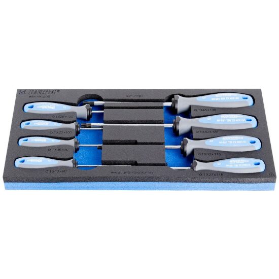 Unior GRS INLAY GW SCHROEVENDRAAIERSET TORX 8DLG Zilver/blauw