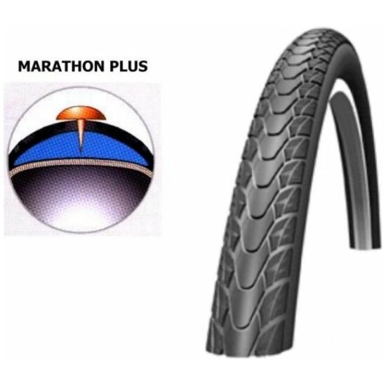 Schwalbe Schw btb 26x1.75 Mar plus refl zw Zwart