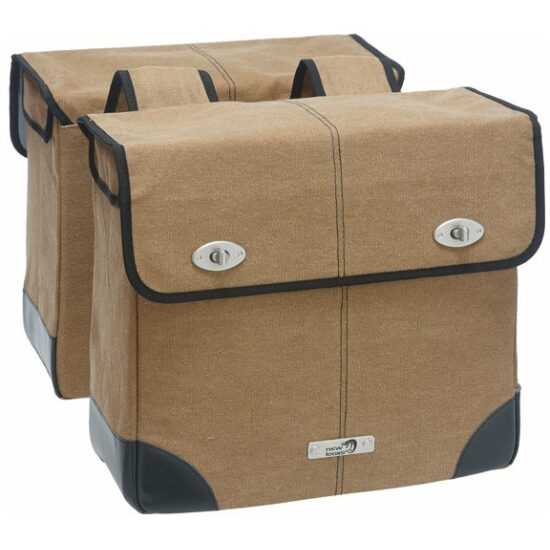 New Looxs TAS AREZZO DUBBEL CANVAS BROWN 295.409 Bruin