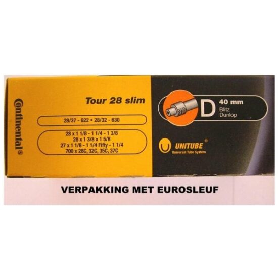 Continental BIB 28X11/8-13/8 CO DV (40) SLIM ZWART