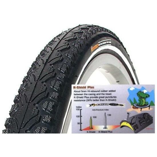 Kenda BUB 28X13/8 KE 40-622 R K SHIELD PLUS ZW ZWART