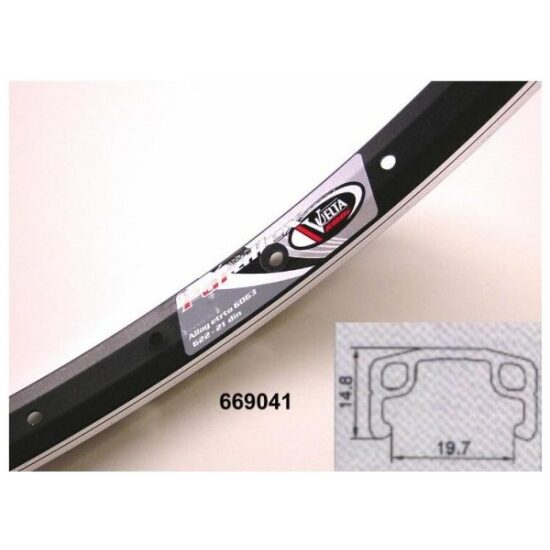 Vuelta VELG 28 VU PARALLEX ALM HYB ZW 36/13 26MM ZWART