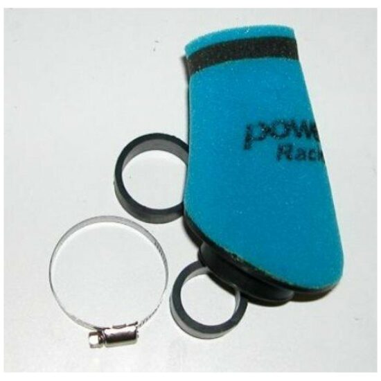 Power1 Luchtfilter 28/35/40mm Crossfilter foam 45' schuin Pow1 blauw