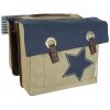 Fast Rider Tas dubbel FR 201117 Living Life Star beige/blauw canvas 30ltr gevormd 32x39x13 (2x) - Afbeelding 2