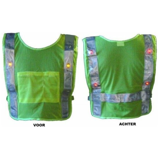 Merkloos REFLECTIE VEST LED KIND SPORTS SAFE GEEL