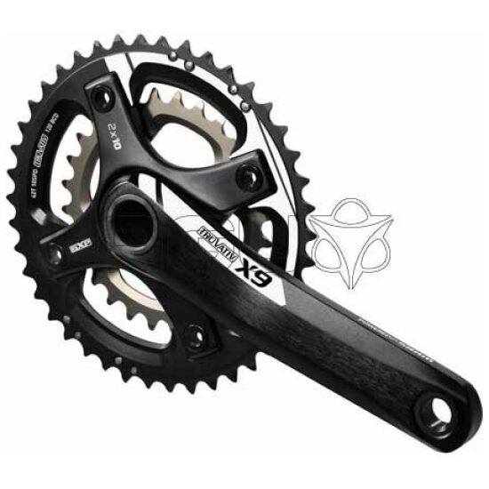 Sram CRANKSTEL X9 GXP 10V 175 26/39 WHITE WIT