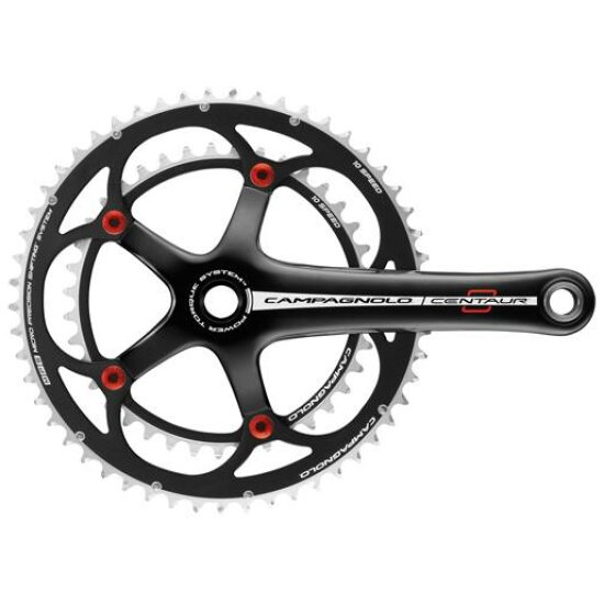 Campagnolo CRANKSTEL CA CENTAUR R&B CT PT 10V ALM 170 34/50 ZWART / ROOD