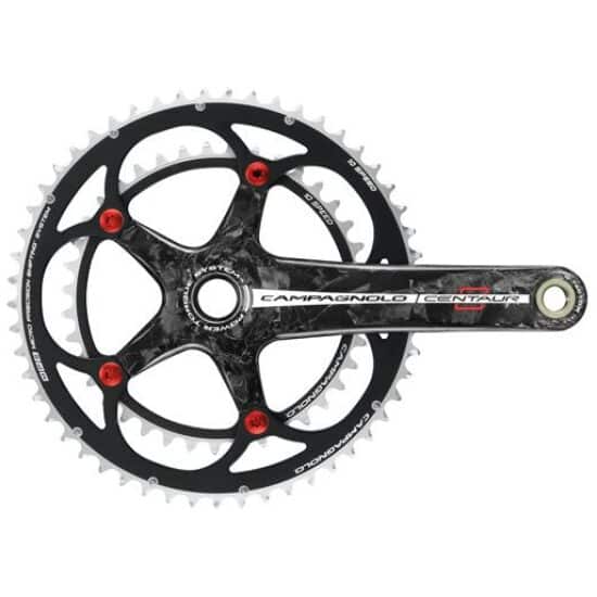 Campagnolo CRANKSTEL CA CENTAUR R&B PT 10V CB 172.5 39/53 ZWART / ROOD
