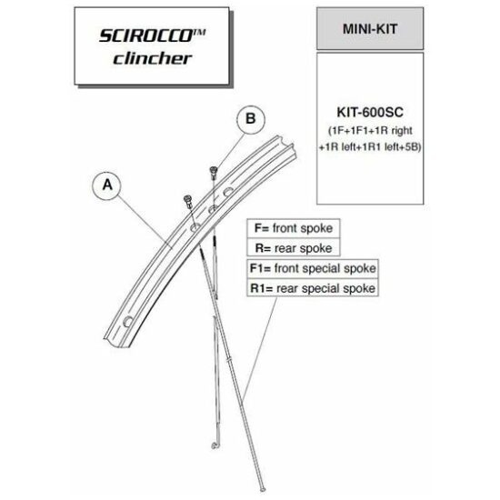 Campagnolo SPAAK CA SCIROCCO ZI 2006 V+A KIT-600SC ZILVER