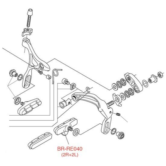 Campagnolo REMD CA REMSCHOENHOUDER V+A BR-RE040 DS A 4 ZWART