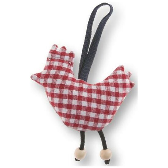 Basil HANGER BAS DUTCH BLUE CHICKEN STOF ROOD/WIT GERUIT ROOD / WIT GERUIT