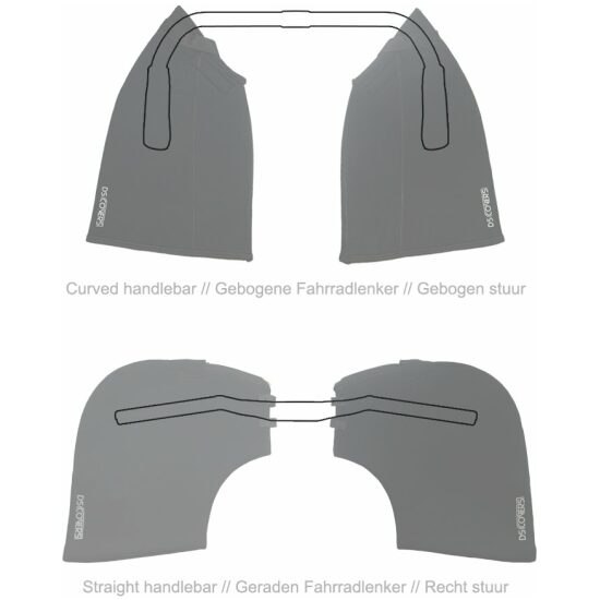 Ds Covers Handwarmers 'moffen' DS curved arcs (gebogen stuur) Zwart