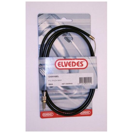 Elvedes Gas Compleet Kabel ZWART