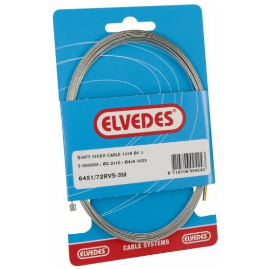 Elvedes Versn.binnenkabel Elv XXL 6451/72rvs3m deraill/S.A.'oud' tandem - Afbeelding 2