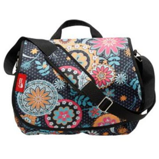 New Looxs TAS SENORA ENKEL CANVAS FLORI ZWART FLORI ZWART / BLACK